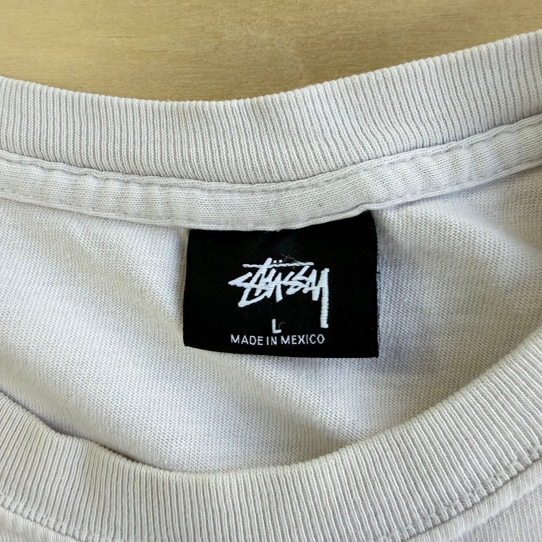 J- Vintage Stussy Vancouver Script Text Tee - L