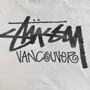J- Vintage Stussy Vancouver Script Text Tee - L