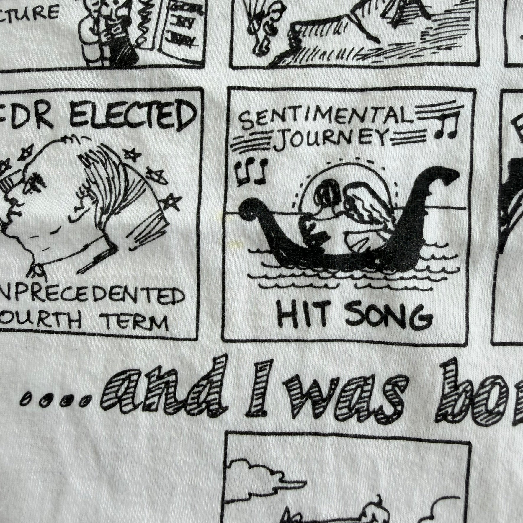 J- Vintage '94 Great Moments Of 1944 Graphic Made In USA Single Stitch Tee - L