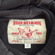 J- Vintage True Religion Embroidered Chenille Text Hoodie - L