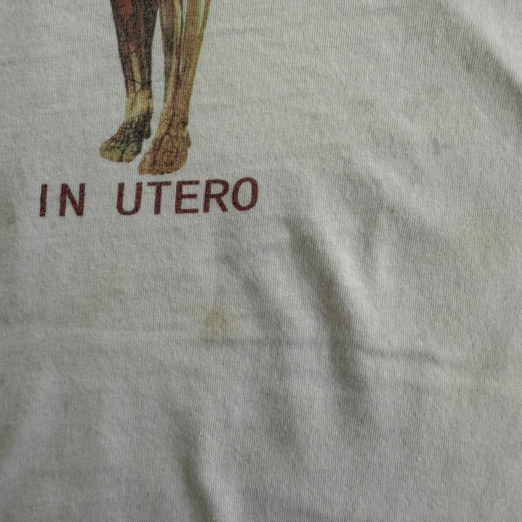 J- Vintage Nirvana In Utero Graphic Long Sleeve Raglan Tee - M