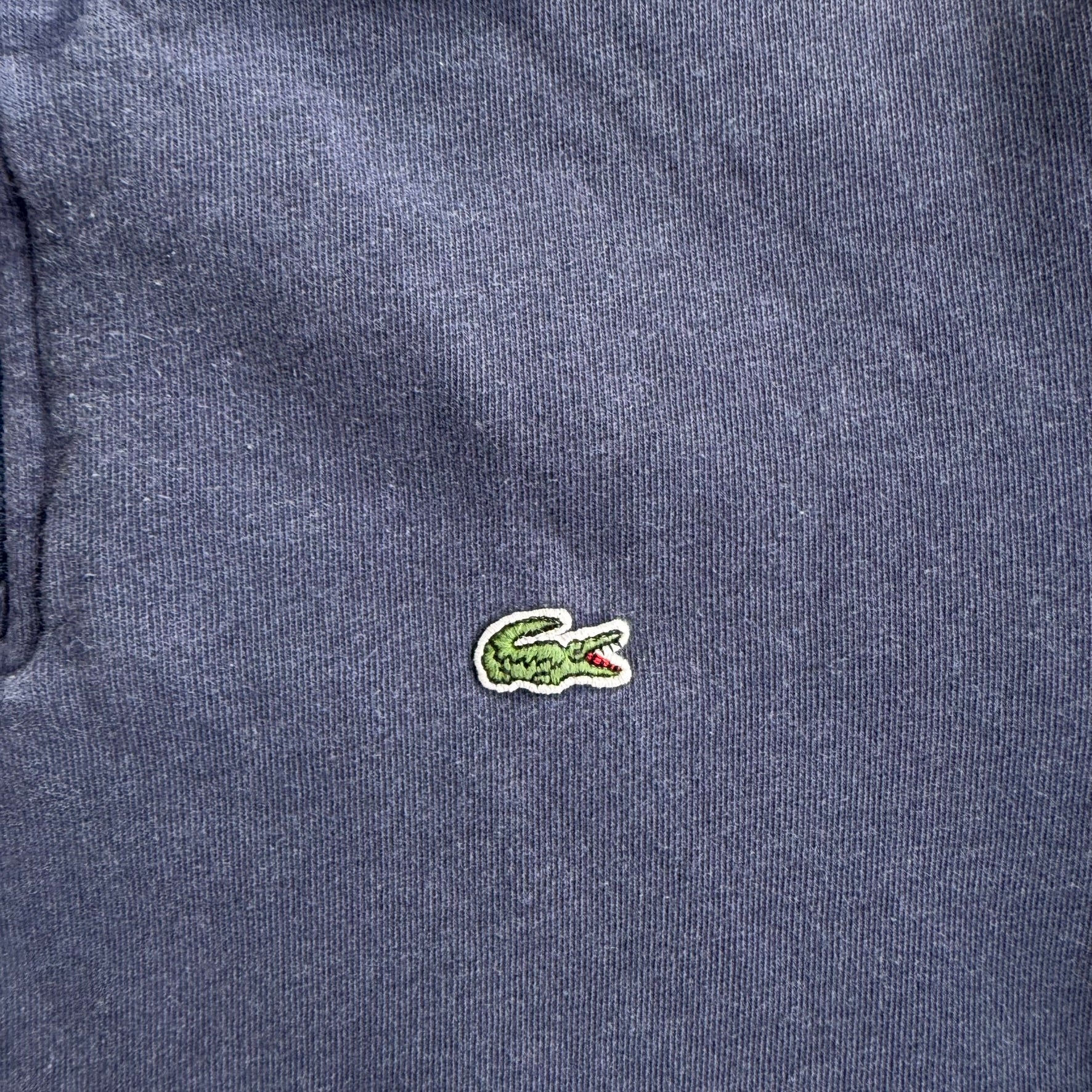 J- Vintage Lacoste Embroidered Logo Quarter Zip Crewneck - L