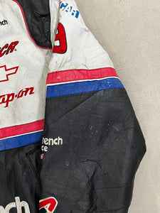 D- Vintage Nascar Jeff Hamilton Kevin Harvick Leather Racing Jacket