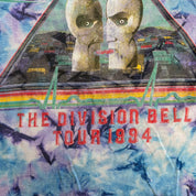 J- Vintage '94 Pink Floyd The Division Bell Tour Graphic Blue/Purple Tie Dye Single Stitch Tee - XL