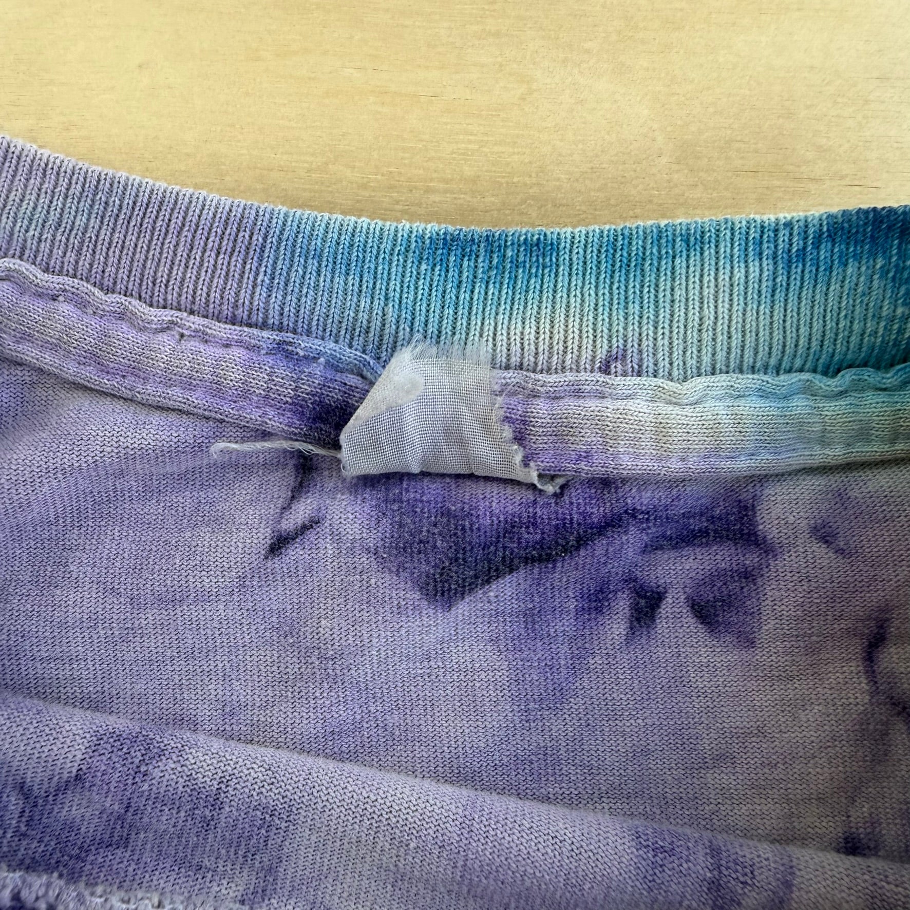 J- Vintage '94 Pink Floyd The Division Bell Tour Graphic Blue/Purple Tie Dye Single Stitch Tee - XL