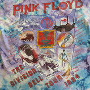 J- Vintage '94 Pink Floyd The Division Bell Tour Graphic Blue/Purple Tie Dye Single Stitch Tee - XL