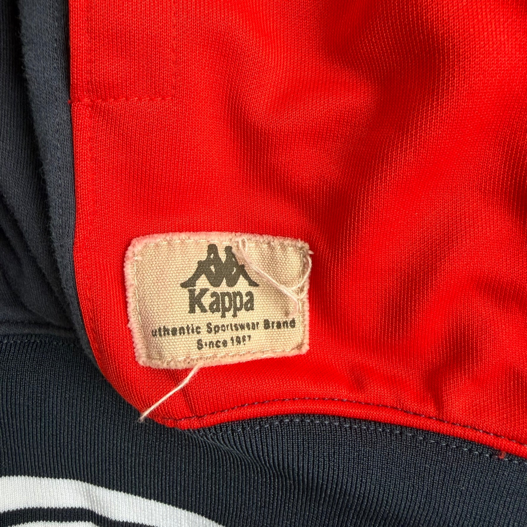 J- Vintage Kappa Authentic Text & Logo Zip Up Track Jacket - 2XL