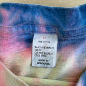 J- Vintage '94 Pink Floyd The Division Bell Tour Graphic Blue/Yellow Tie Dye Single Stitch Tee - XL