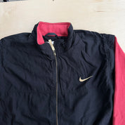 J- Vintage '90s Nike Embroidered Swoosh & Logo Removable Sleeves Zip up Lightweight Jacket - L