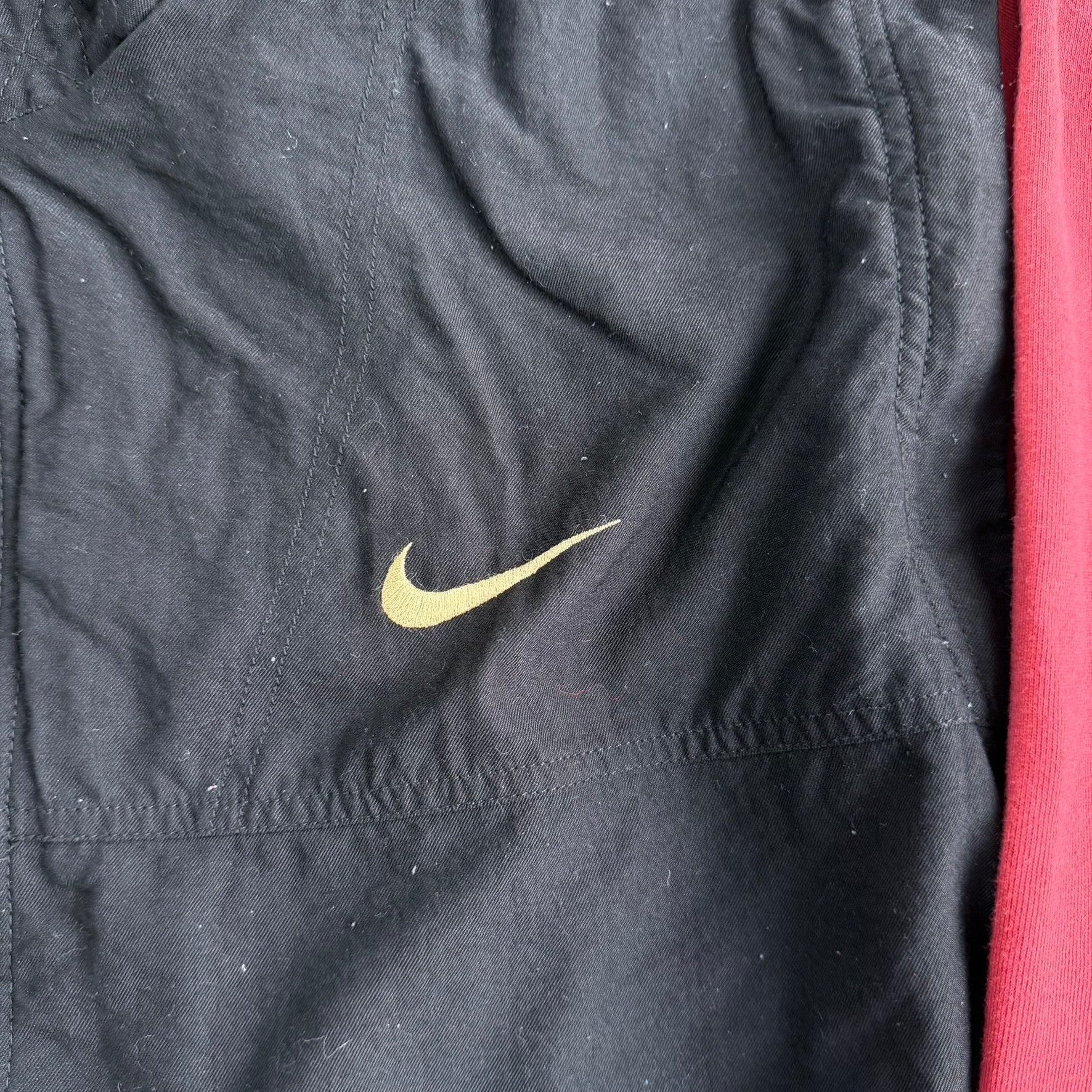 J- Vintage '90s Nike Embroidered Swoosh & Logo Removable Sleeves Zip up Lightweight Jacket - L