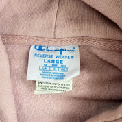 J- Vintage Champion Embroidered Chenille Logo Reverse Weave Hoodie - L
