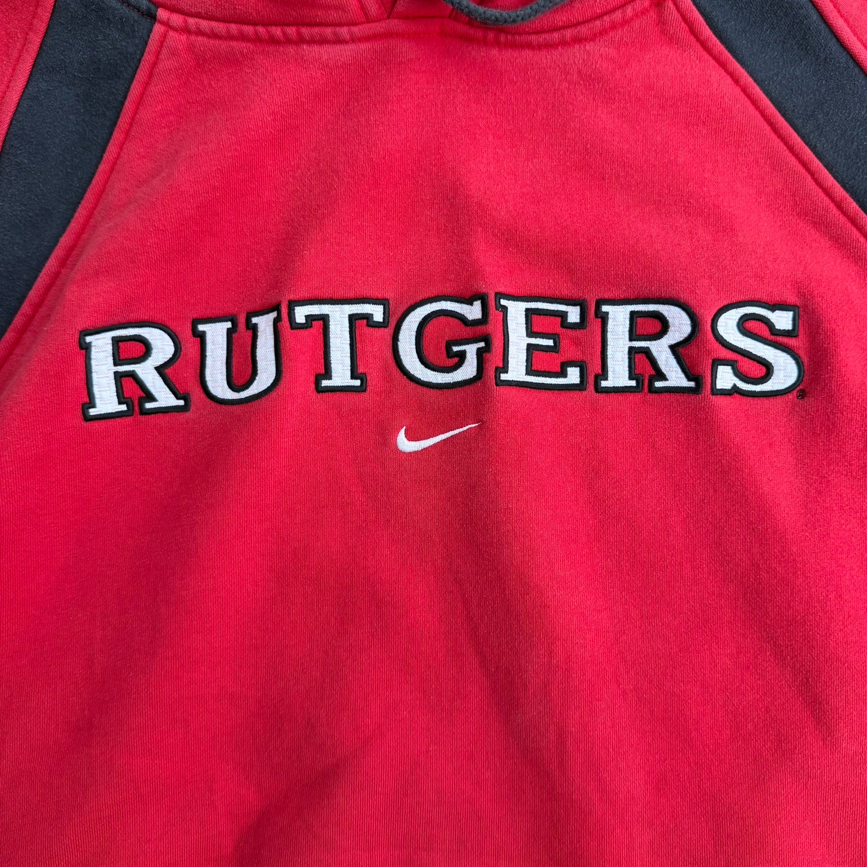 J- Vintage Y2K Nike Team Rutgers University Embroidered Text Hoodie - 2XL