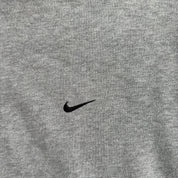 J- Vintage Y2K Nike Swoosh Embroidered Grey Hoodie - 2XL