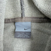 J- Vintage Y2K Nike Swoosh Embroidered Grey Hoodie - 2XL