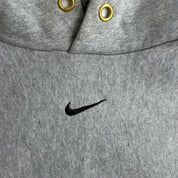 J- Vintage Nike Center Swoosh Embroidered Grey Hoodie - XL