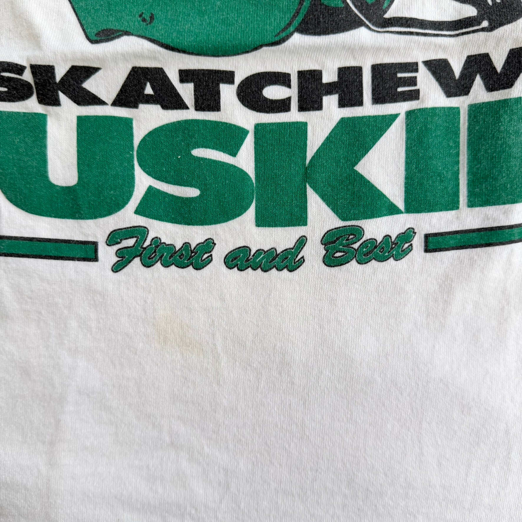 J- Vintage '96 Vanier Cup Saskatchewan Huskies Champions Graphic Single Stitch Tee - XL