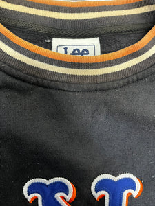 D- Vintage New York Mets MLB Lee Embroidered Logo Crewneck