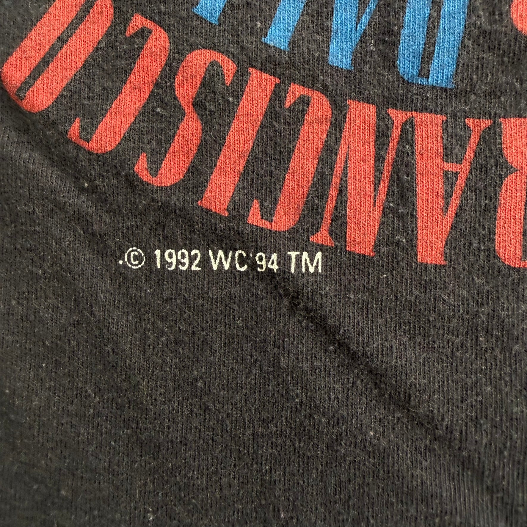 J- Vintage '94 World Cup USA Text Graphic Single Stitch Tee - L