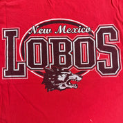 J- Vintage University Of New Mexico Lobos Logo Graphic Logo 7 Tee - XL