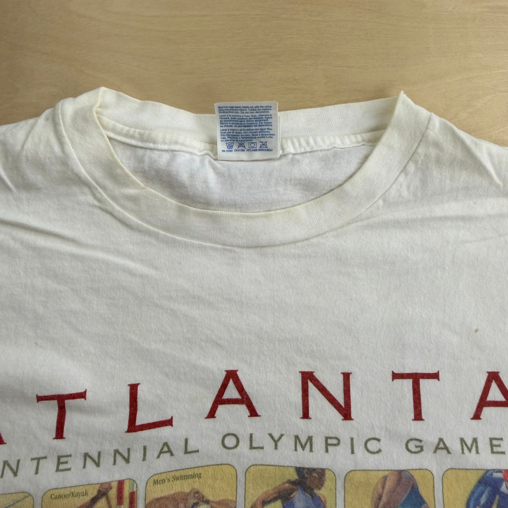 J- Vintage '96 Atlanta Centennial Olympic Games Graphic Single Stitch Tee - XL