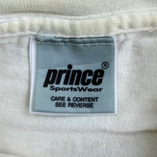 J- Vintage 90s Prince Tennis Racket & Ball Graphic Made In USA Single Stitch Tee - L