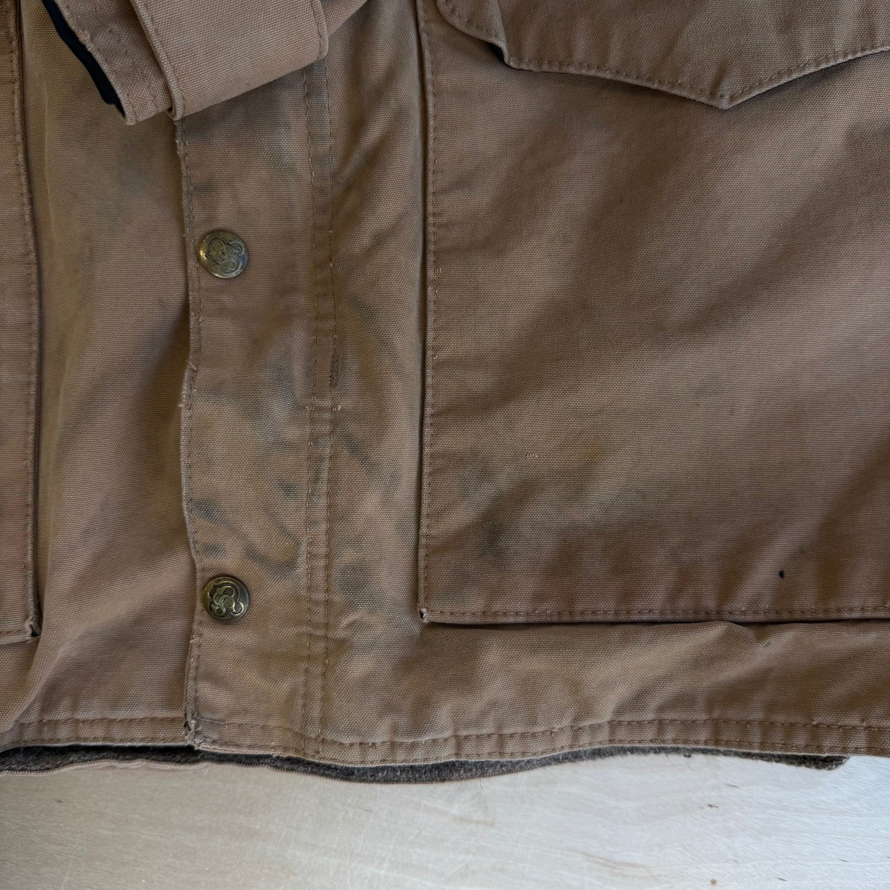 J- Vintage '07 Shaefer Outfitter Calgary Stampede Blanket Lined Made In USA Canvas Jacket - M
