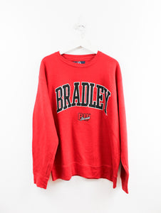 Bradley University Braves Embroidered Crewneck