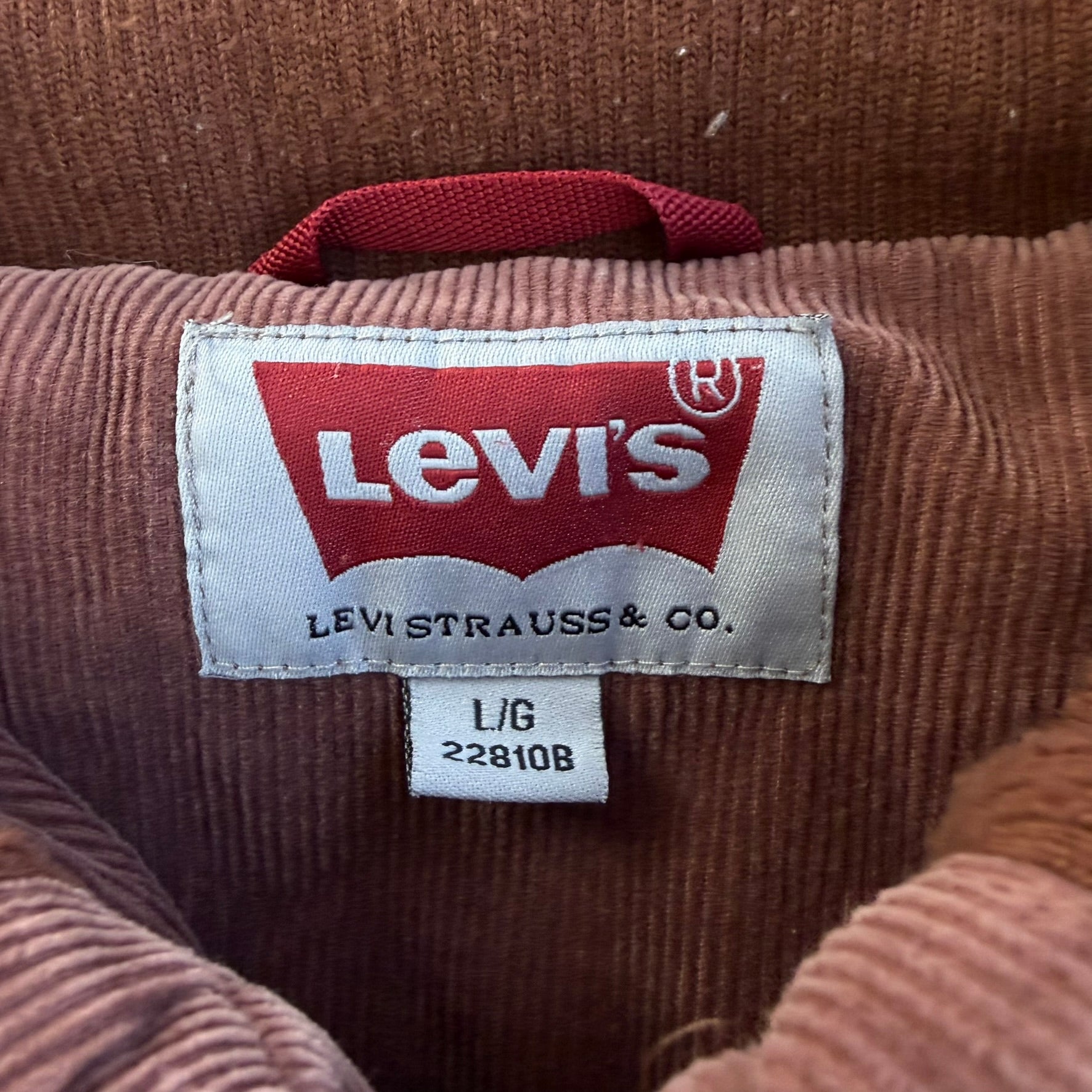 Levi's Quilt Lined Corduroy Zip Up Work Jacket - L