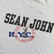J- Vintage 90s Sean John Text Graphic Made In USA Tee - L