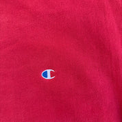 J- Vintage 80s Champion Reverse Weave Made In USA Embroidered Logo  Red Crewneck - L