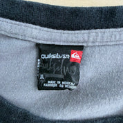J- Vintage Y2K Quicksilver Logo & Text Graphic Ringer Tee - XL
