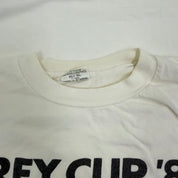 J- Vintage '89 Saskatchewan Roughriders CFL Grey Cup Champions Roster Graphic Single Stitch Tee - L