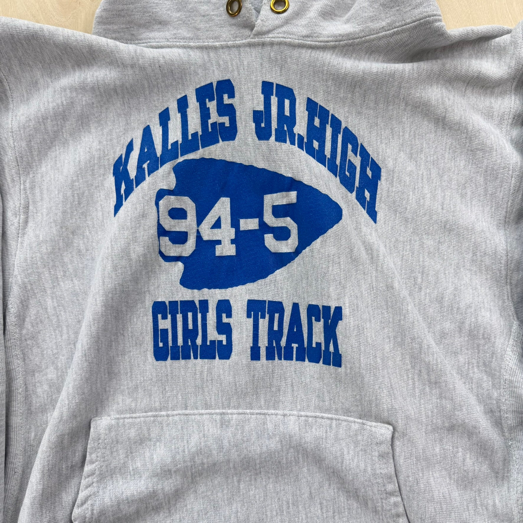 J- Vintage 90s Champion Reverse Weave Girls Track Made In USA Hoodie - L