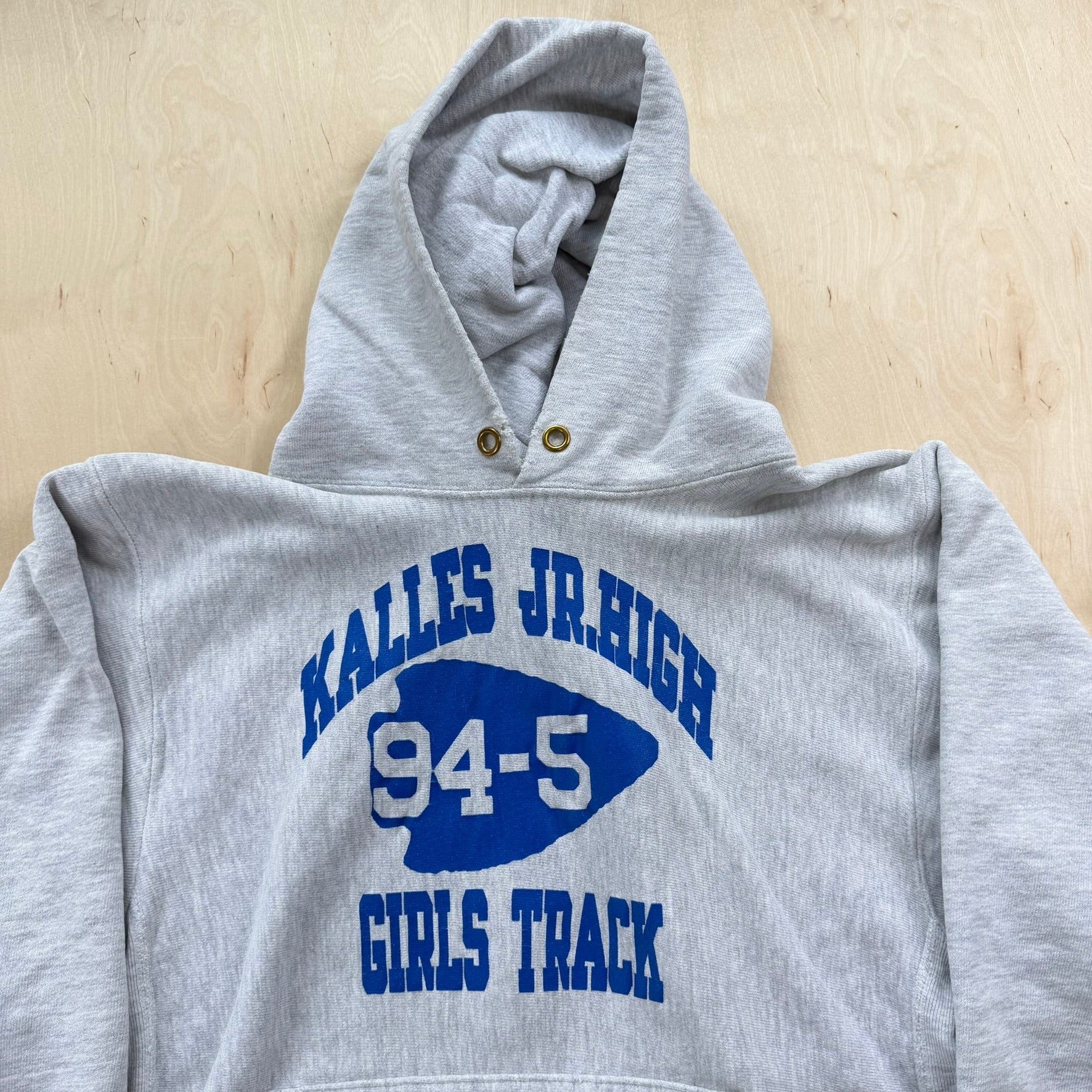 J- Vintage 90s Champion Reverse Weave Girls Track Made In USA Hoodie - L