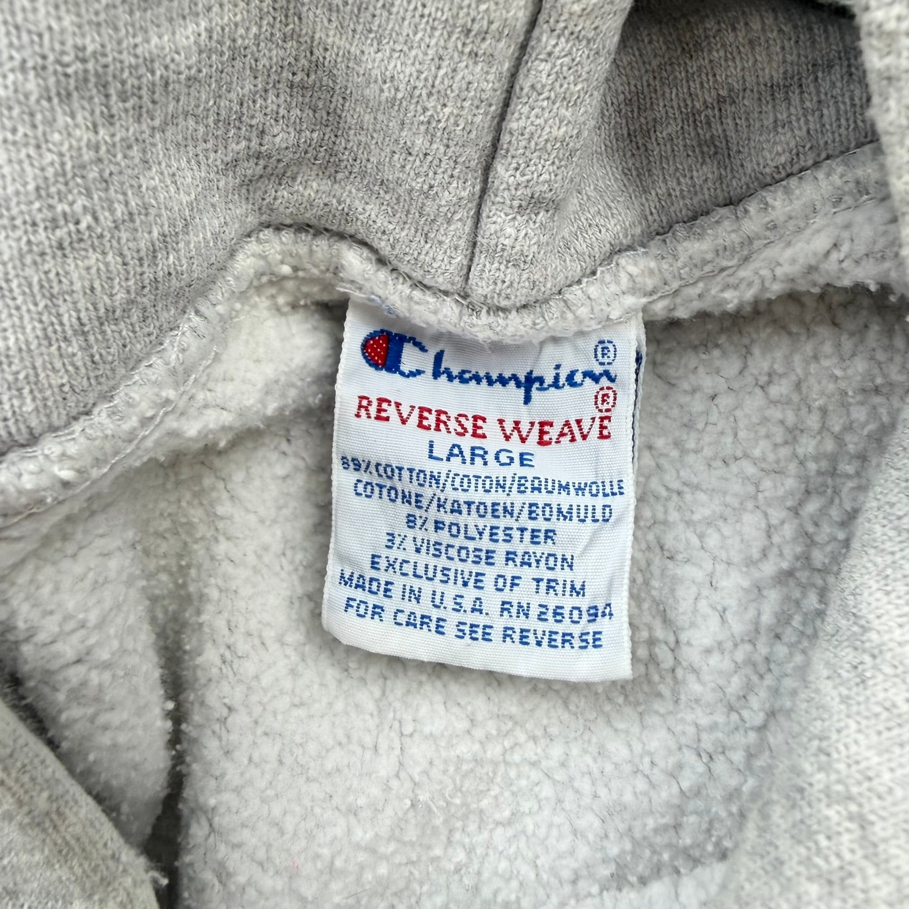 J- Vintage 90s Champion Reverse Weave Girls Track Made In USA Hoodie - L