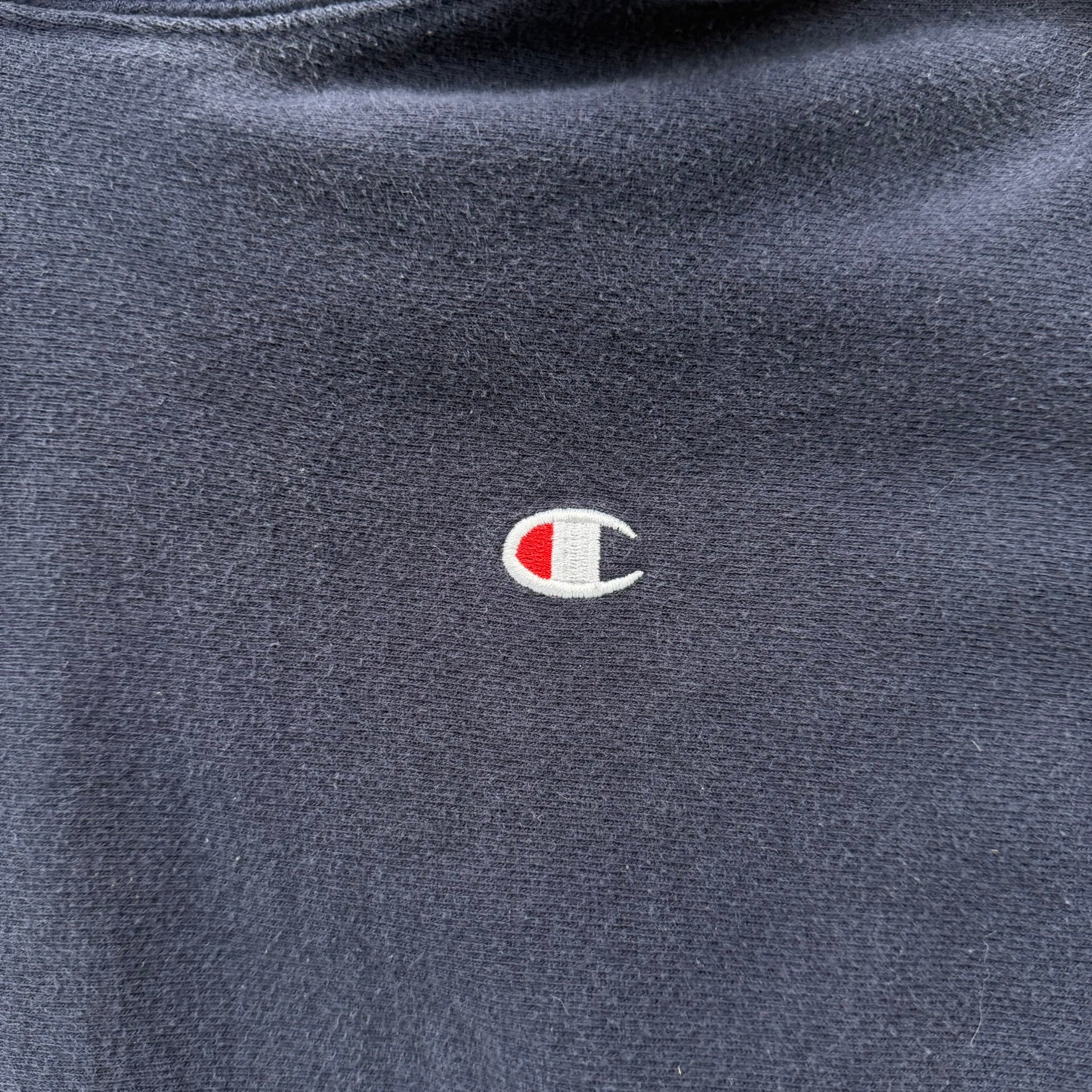 J- Vintage Champion Reverse Weave Embroidered Logo Hoodie - L