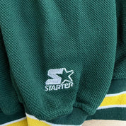 J- Vintage Green Bay Packers NFL Starter Chenille Embroidered Text Crewneck - L