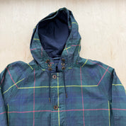 J- Vintage 90s Polo RL Co. All Over Plaid Hooded Rain Jacket - M