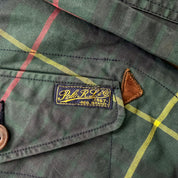 J- Vintage 90s Polo RL Co. All Over Plaid Hooded Rain Jacket - M