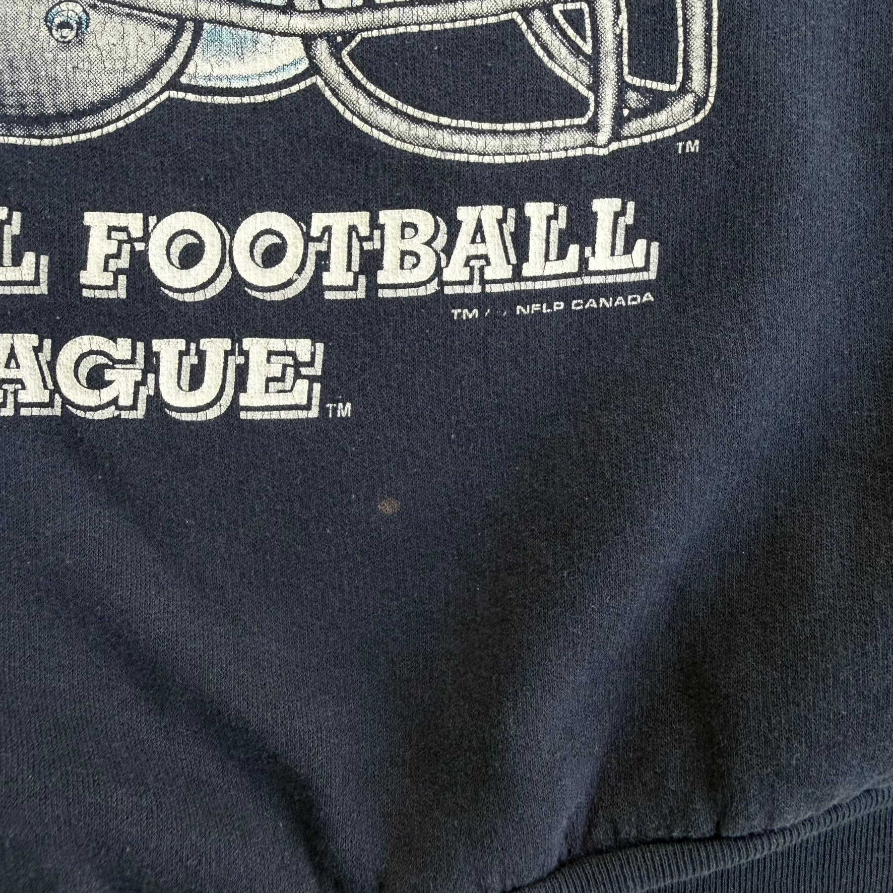 J- Vintage Dallas Cowboys NFL Graphic Text & Logo Made In Canada Crewneck - L