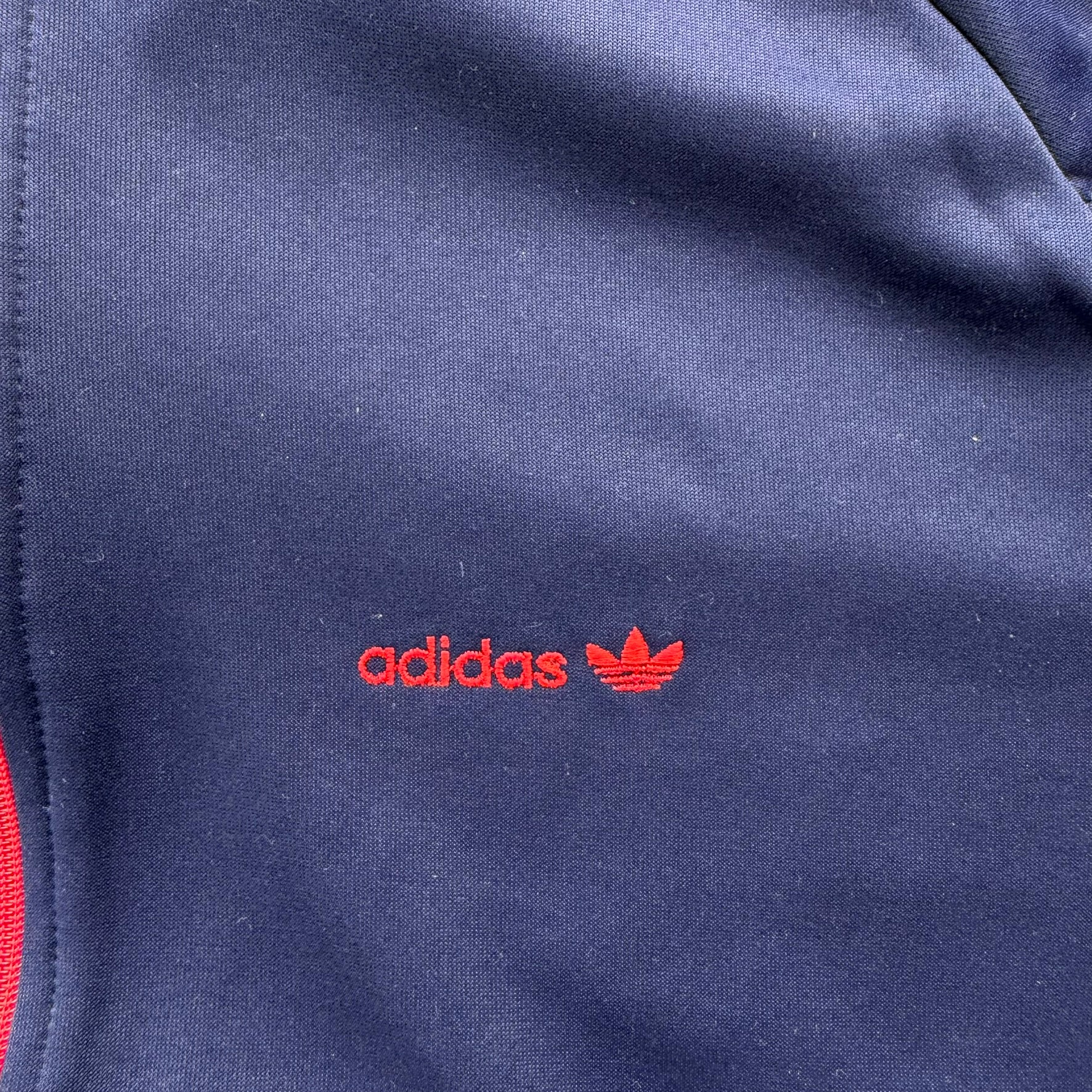 J- Vintage 80s Adidas Embroidered Logo Zip Up Track Jacket - XL