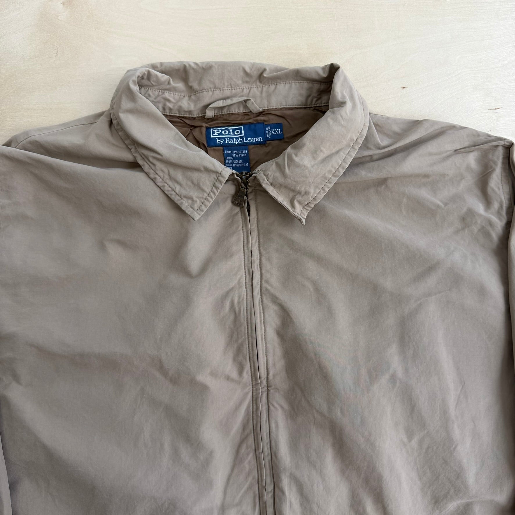 J- Vintage 90s Polo RL Zip Up Harrington Jacket - 2XL