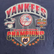 J- Vintage '96 New York Yankees MLB Eastern Division Champs Graphic Lee Tee - XL