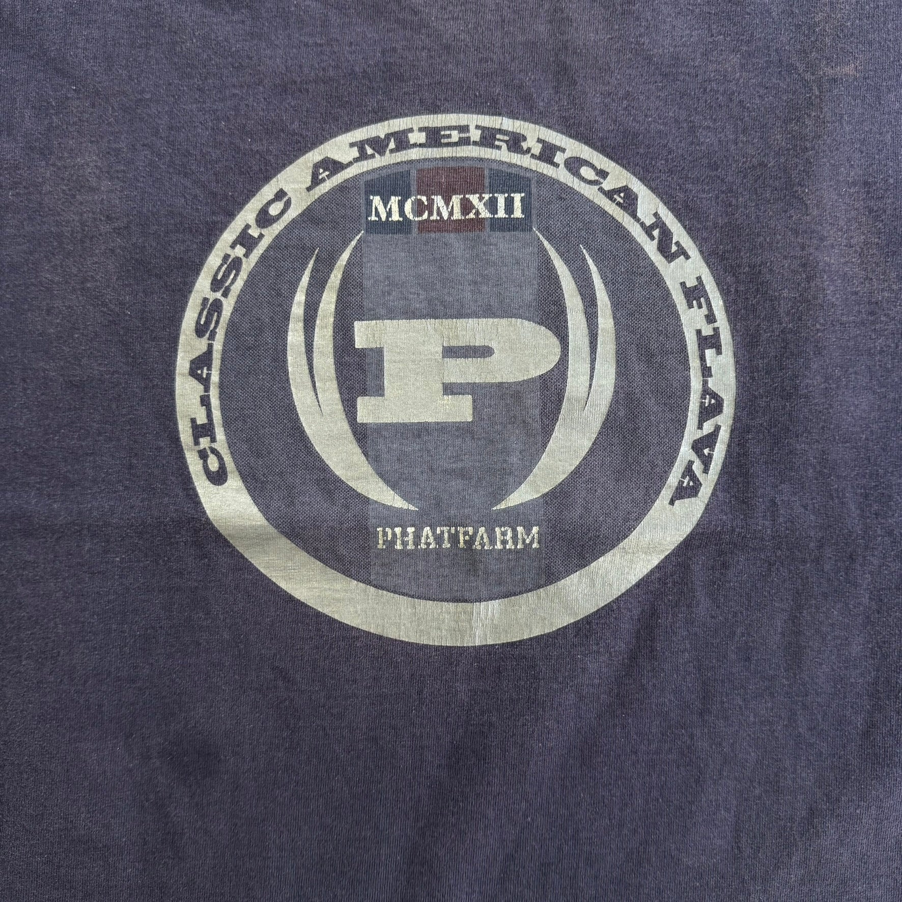 J- Vintage 90s Phat Farm Logo Graphic Made In USA Tee - XL