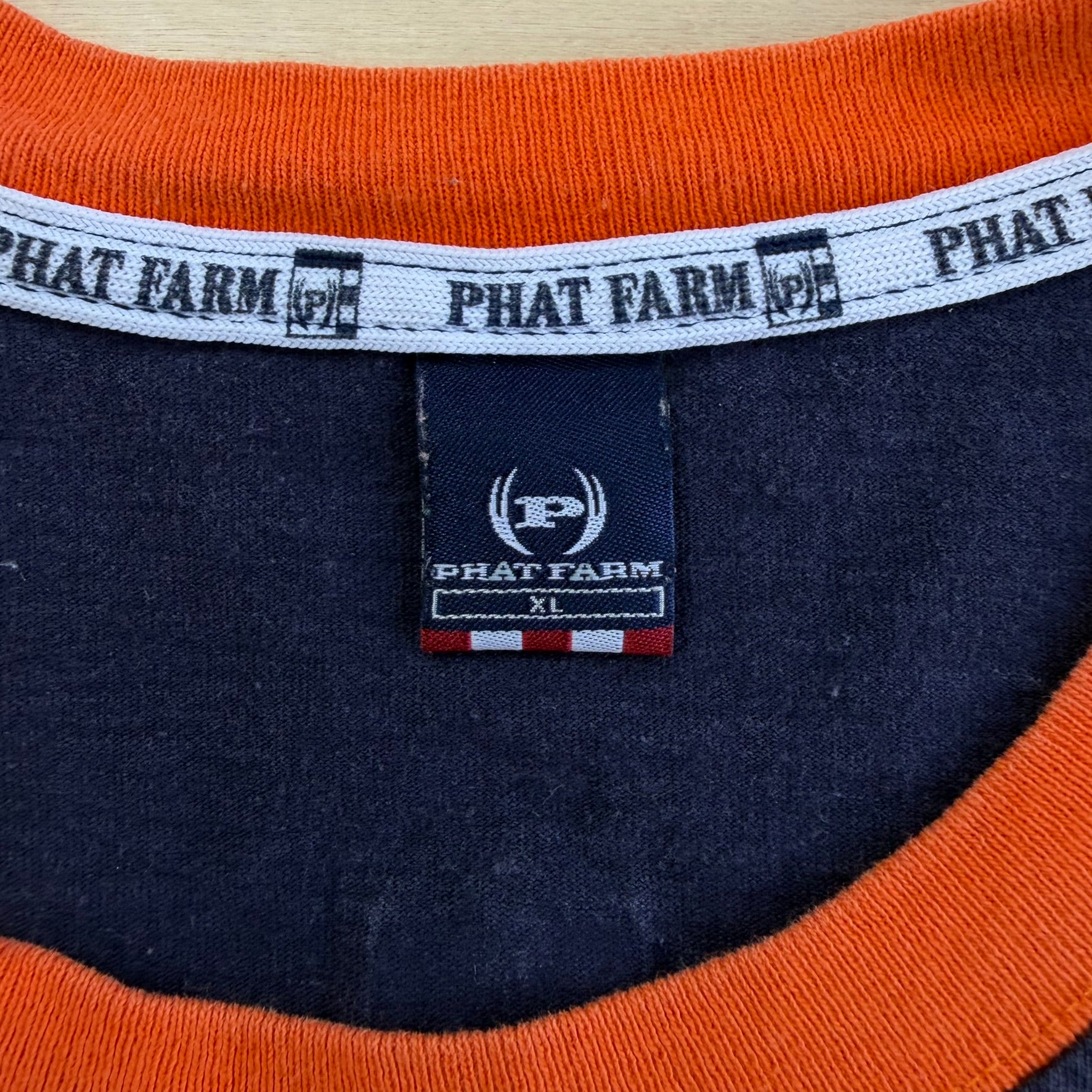 J- Vintage 90s Phat Farm Logo Graphic Made In USA Tee - XL