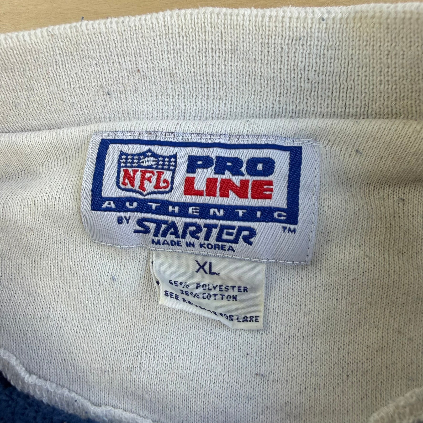 J- Vintage Dallas Cowboys NFL Starter Embroidered Logo Crewneck - XL