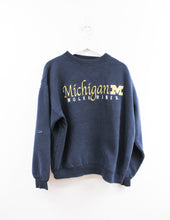 Load image into Gallery viewer, Michigan Wolverine Embroidered Script Crewneck
