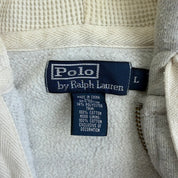 J- Vintage 90s Polo RL Embroidered Logo Zip Up Hoodie - L