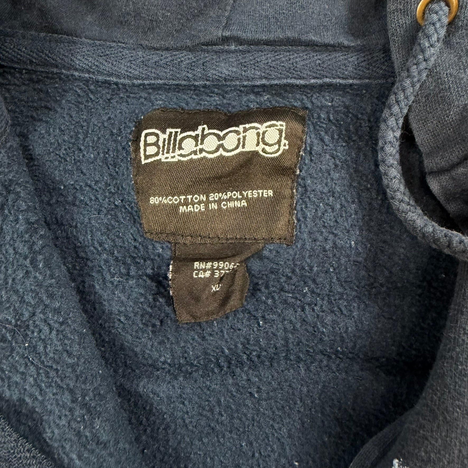 J- Billabong Logo Zip Up Hoodie - XL