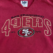 J- Vintage San Francisco 49ers NFL Lee Embroidered Logo & Text Crewneck - M